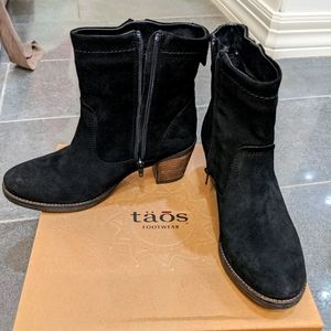 Taos Shaka Black Suede Booties